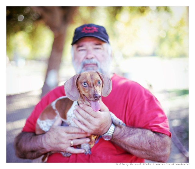 Roscoe & his human | November 2014. Photo by: Johnny Ortez-Tibbels ©
