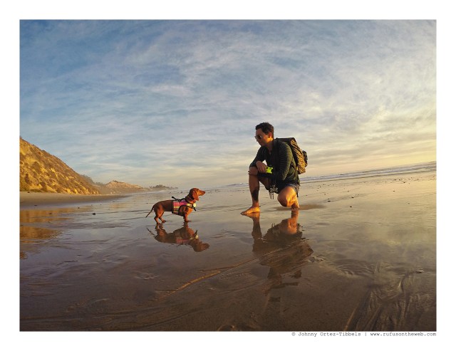 Lily & Dad on the beach during a pensive sunset moment | December 2015. Photo by: Johnny Ortez-Tibbels ©